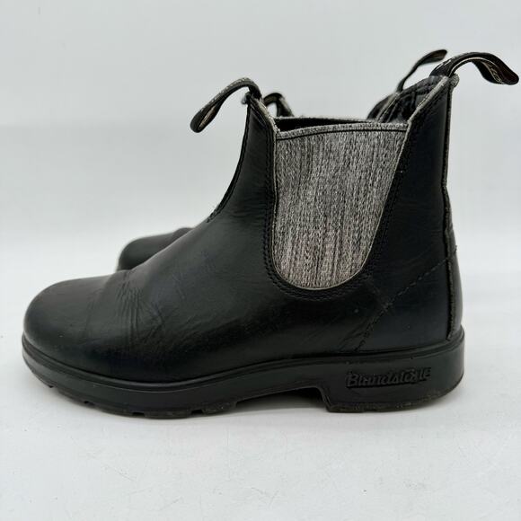 Blundstone Classic Black Leather Pull-On Chelsea Boots Women's Size 6 - Picture 5 of 8